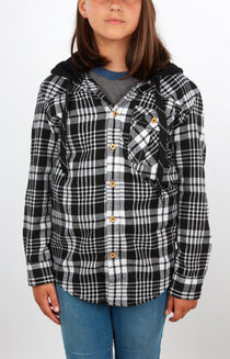 Plaid For The Lad Black/White JR