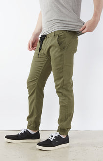 Green Jogger Chinos
