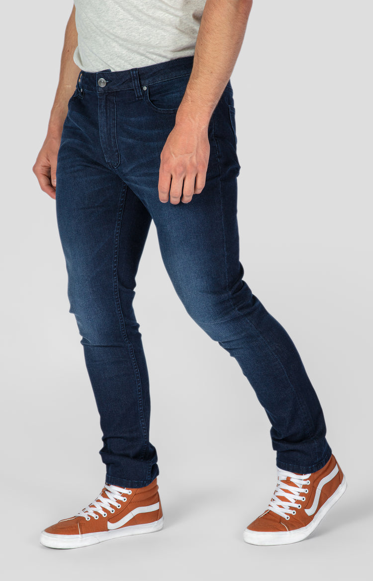 gongshow gear/jeans Hockey Legs Dark Blue Wash Slim Stretch Men's Jeans with COOLMAX® – GONGSHOW GEAR