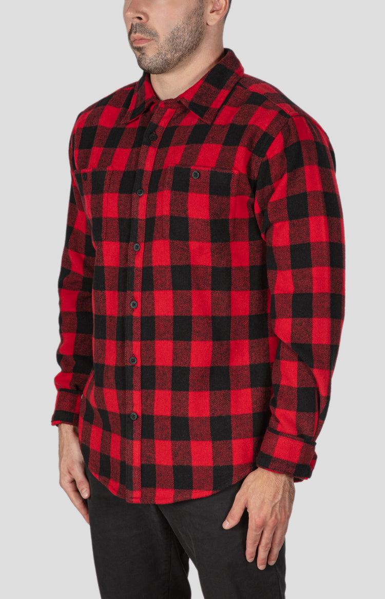 Classic Buffalo Red and Black Cotton/Wool Plaid Flannel – GONGSHOW Canada