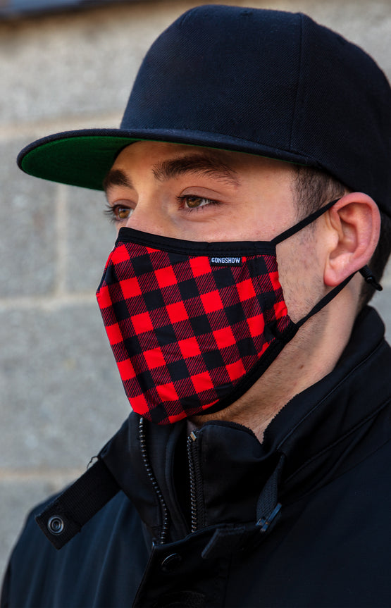 Adjustable Face Mask - Buffalo Plaid