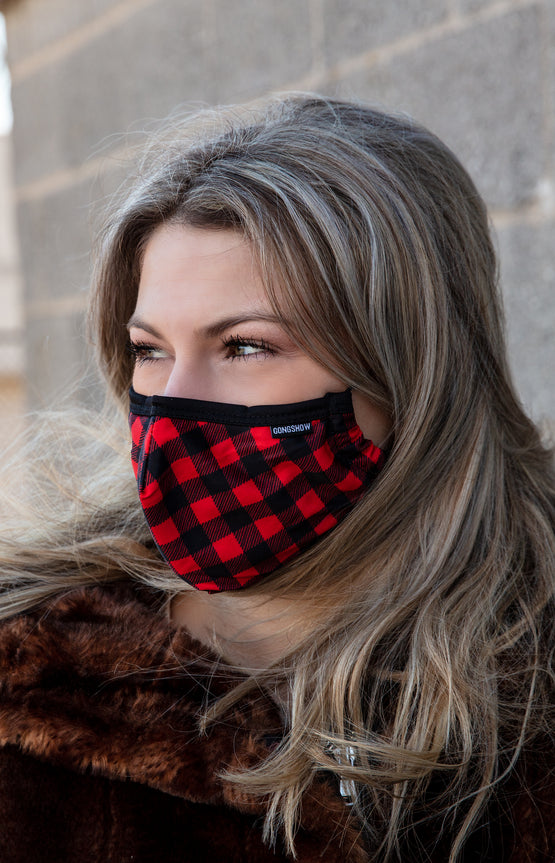 Adjustable Face Mask - Buffalo Plaid