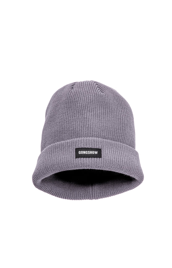 Pre-Game Grey 1x1 Ribbed Knit Hockey Toque β GONGSHOW GEAR