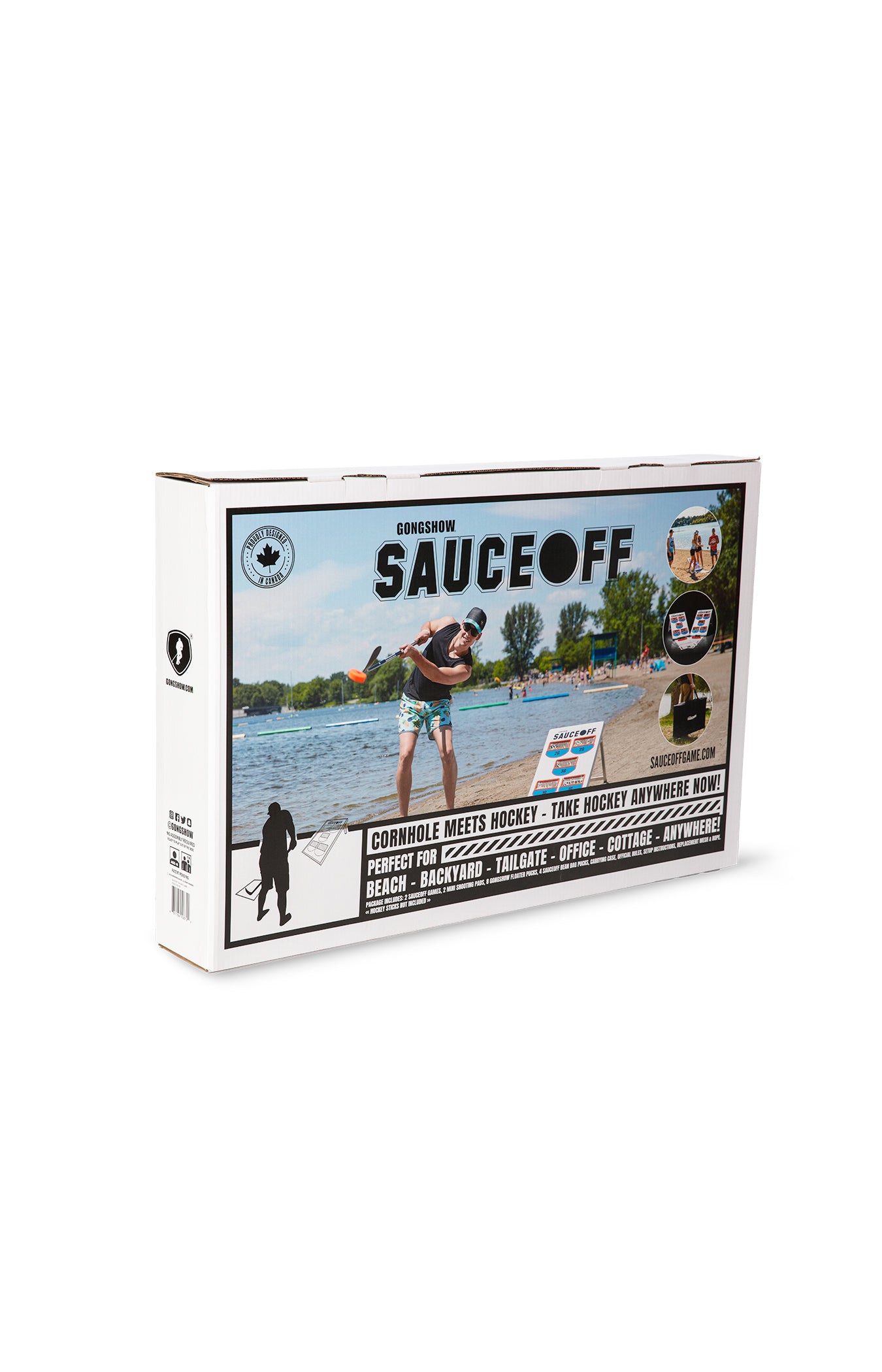 The Official SAUCEOFF Hockey Cornhole Tailgaiting Game Set GONGSHOW GEAR