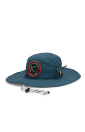 What's Bitin' Teal with Hockey Fishing Logo Fishing Hat